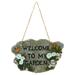 AntiGuyue Creative Welcome Hanging Board Door Hanging Plaque Door Sign Resin Garden Store