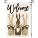 RABUSOFA Easter Welcome Bunny Garden Flag 12x18 Inch Double Sided for Outside Rabbit with Bow Spring Yard flag Outdoor Easter Cute Colorful Decorations 10-a12