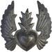 Flaming Heart With Angel Handmade Metal Ornaments Love And Friendship Soulmate Decor 5 X 5.25 Inches