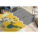 Bright Yellow Cat Rug Yellow Rug Modern Rugs Outdoor Rug Decorative Rug Large Rug Non Slip Rug Personalized Rug Minimal Soft Rug 2.6 x4 - 80x120 cm