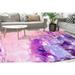 Pink Rugs Pink And Purple Painting Rug Purple Rug Office Decor Rugs Entry Rugs Salon Decor Rugs Pattern Rug Modern Rug Stair Rug 3.9 x5.9 - 120x180 cm