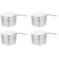 Stainless Steel Alcohol Stove Premium Wick Bottle Warmer Portable Heat Fuel Can Camping Lamp 4 Pcs