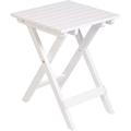 Outdoor Wooden Folding Square Side Table Portable Lounge End Table White