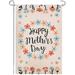 Nice Happy Mothers Day Flowers Double Sided Burlap Garden Flag Vertical Decorative Outdoor Yard Small Flags 12x18 Inch