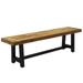 Outsunny Garden Bench with Acacia Wood Seat Front Porch Loveseat Natural