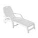 Folding Lounger Foldable Beach Lounger with Storage Space Plastic Lounger Backrest with Four Special Adjustable Angle with Wheels