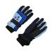 QILIN 1 Pair Skiing Gloves Non-slip Durable Fastener Tape Knitting Thread Cuff Exquisite Embroidery Windproof Keep Warm Contrast Colors Winter Outdoor Kids Snow Gloves for Skiing