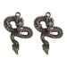 2pcs Exquisite Brass Craft DIY Pendants Brass Dragon Decors Keychain Decors