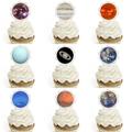 9 Pcs Cupcake Accessories Fornite Decoration Birthday Decorating Supplies Solar System Insert Dessert Table Decorate