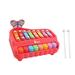 Toy Piano Creative 8-tone Piano Toy Children Percussion Piano Music Plaything (Red)