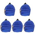 5pcs Doll Mini Backpack Decorative Doll Schoolbag Doll Polyester Backpack Decor