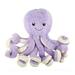 AMERTEER Cute Smiling Octopus Plush Toy Soft Stuffed Cotton Animals Pillow Great Birthday Gifts for Children(Blue 80cm)