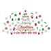 Tarmeek Christmas Wall Stickers Ornaments Christmas Curtain Decoration Door Hanging Flag Decoration Xmas Party Favors Decorations for Christmas Decorations Indoor Home Decor