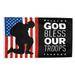 DianYu God Bless Our Troops Flag Banner Outdoor Indoor Decoration Flag Double Stitched Polyester with Brass Grommets 3x5Feet Red/white/blue