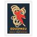 Equipneu Automobile Tires - Vintage French Advertising Poster by Leonetto Cappiello c.1931 - Japanese Unryu Rice Paper Art Print (Unframed) 17 x 22 in