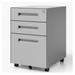 ZQRPCA 3 Drawer File Cabinet Mobile File Cabinet with Lock on Wheels Letter/Legal Size Fully Assembled Modern Small Short Vertical Metal Rolling Filing Cabinets Under Desk for Home Office (Grey)