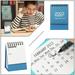 Sueyeuwdi Calendar Calendars Planners & Organizers 2022 English Mini Desk Fresh And Portable Pendulums Calendar home decor room decor 10*7.5*2cm