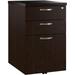 Office In An Hour 3 Rolling File Cabinet | Mobile Under Desk Drawers For Letter Legal And A4-Size Document Storage Mocha Cherry