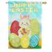 America Forever Happy Easter Bunny House Flag 28 x 40 inch Double Sided Rabbit Egg Hunt Floral Flowers Small Spring Holiday Seasonal Easter Day Flags for Outdoor Yard Lawn Decoration