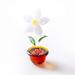 Handcraft Glass Blown Mini Cute Flowers Plants Crystal Art Figurines Collectibles Home Office Tabletop Garden Simulation Plants Decorations Car Inner Ornamentsstyle:style2;