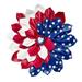 Chiccall Independence Day Decorations - Flower Wreath Front Door Independence Day Decoration American Flag Wreath Decoration Hanging on Home Walls Flower Wreath Porch Holiday Decoration Supplies