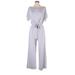 B New York Jumpsuit: Gray Print Jumpsuits - Women's Size X-Small