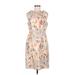 J.Crew Factory Store Cocktail Dress - Sheath High Neck Sleeveless: Gray Floral Dresses - Women's Size 6