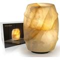Handcrafted Solid Calcite Table Lamp Stone Lamp with One-of-a-Kind Crystal Pattern Tri-Color Dimmable Touch Control Bedside Lamp Unique Lamp for Living Room Bedroom Barrel Colors