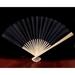 Paperlanternstore 9 Inch Black Paper Hand Fans For Weddings (10 Pack)