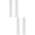 Sliding Window Handles Cupboard Door Kitchen Cabinet Drawer Aluminum Alloy White 4 Pcs