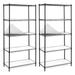 TiaGOC 2-Pack 5-Shelf Shelving Unit with 5-Shelf Liners Adjustable Steel Wire Shelves 150lbs Loading Capacity Per Shelf Shelving Units and Storage for Kitchen and Garage (30W x 14D x 60H)