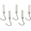 M6 304 Stainless Steel Expansion Hook Heavy Duty Concrete Hook Open Cup Hook Expansion Bolts and Screws 5-Pack for Indoor/Outdoor Use
