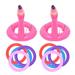 2 Sets Flamingo Inflatable Ring Toss Game Throwing Ring Toss Game for Kids