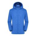 AZZAKVG Women Solid Rain Jacket Outdoor Plus Size Hooded Windproof Loose Coat Water Proof Raglan Cuff Storage Bag