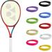 Yonex VCORE 98 LITE 6th Gen Tango Red Tennis Racquet Strung with Synthetic Gut Racket String in Your Choice of Colors - 16x19 String Pattern