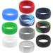 10Pcs Men Silicone Rings Decorative Silicone Rings Comfortable Sports Rings Wedding Rings