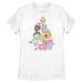 Women's Mad Engine White Disney Princess Cinderella, Aurora & Tiana Graphic T-Shirt