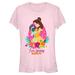 Women's Mad Engine Belle Light Pink Disney Princess True Spring Beauty Graphic T-Shirt