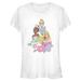 Women's Mad Engine White Disney Princess Cinderella, Aurora & Tiana Graphic T-Shirt
