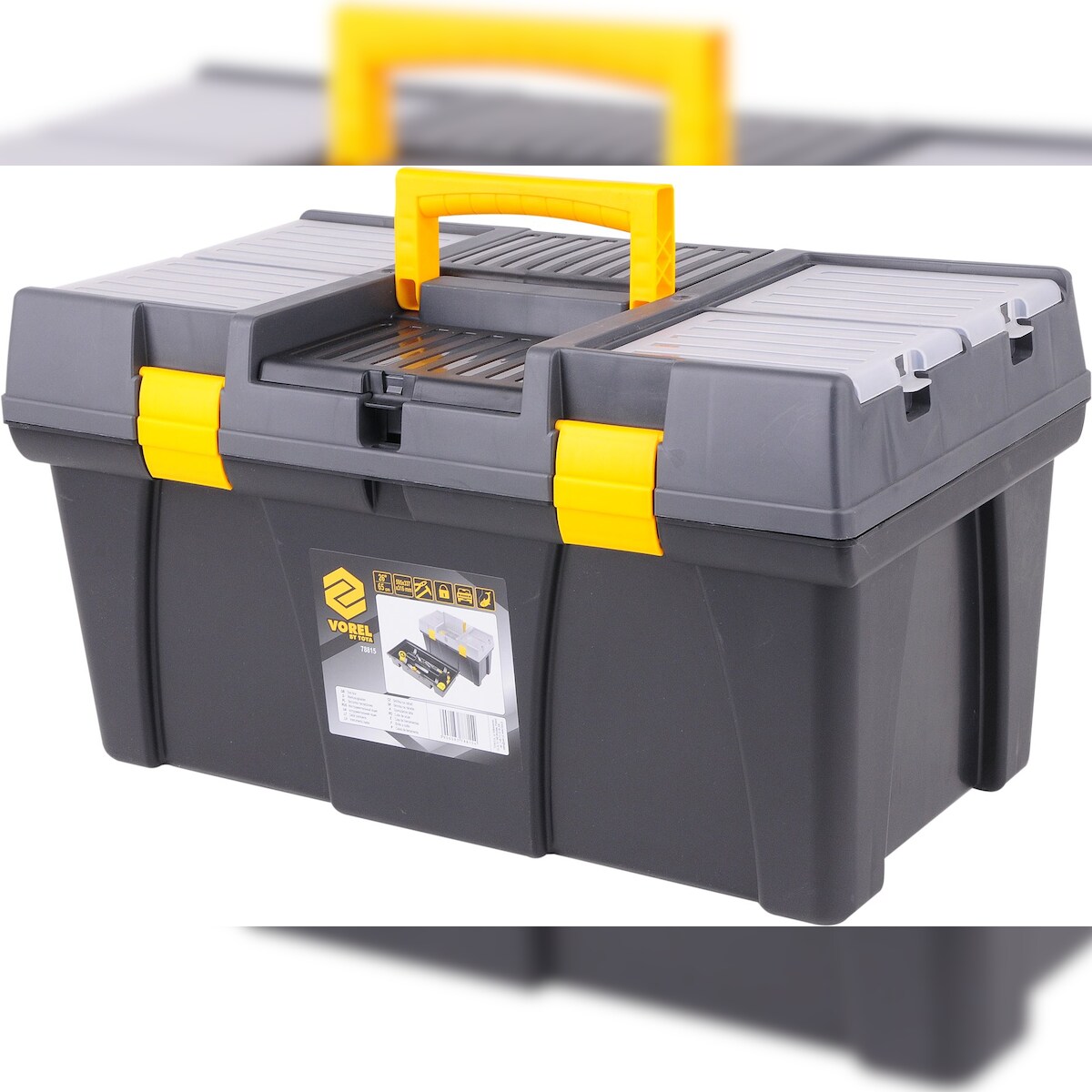 Werkzeugkoffer 26" 59,5x33,7x31,6cm Werkzeugkasten Werkzeugbox Image