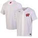 Women's Under Armour White/Red Wisconsin Badgers Full-Button Replica Softball Jersey