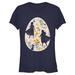 Women's Mad Engine Navy Frozen Elsa, Anna & Olaf Egg Graphic T-Shirt