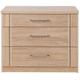 Luxor 3+4 3 Drawer Bedside Cabinet in Rustic Oak - W 40cm