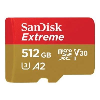 SanDisk 512GB Extreme UHS-I microSDXC Memory Card with SD Adapter