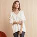 Free People Sweaters | Free People Brookside Tunic Sweater Women's Small Ivory White Boho Chic Cozy | Color: White | Size: S