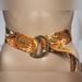 J. Crew Accessories | J Crew Double D-Ring Silk M/L Adjustable Paisley Print Womens Belt | Color: Orange/Yellow | Size: Os