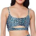 Jessica Simpson Swim | $48 Jessica Simpson Womens Sassy Safari High-Waisted Bottoms Blue Size Medium | Color: Black/Blue | Size: M