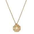 Kate Spade Jewelry | Kate Spade Gold Something Sparkly Crystal Clover Heart Necklace | Color: Gold | Size: Os