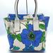 Kate Spade Bags | Kate Spade New York Floral Coated Canvas Tote With Leather Handles | Color: Blue/White | Size: Os