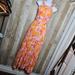 Anthropologie Dresses | Abel The Label Anthropologie Rumi Maxi Dress Orange Pink Open Back Halter Neck S | Color: Orange/Pink | Size: S